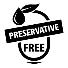Preservative Free Logo for Natural Products, Organic Food Labels, Healthy Eating Campaigns, Eco Friendly Brands, and Advertising Materials.