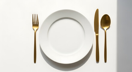 Empty Minimalist Table Setting