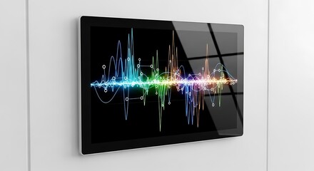 Harmonic Resonance: Sound Wave Visualization on Tablet Display (AI Generated)