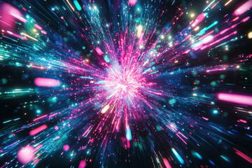 A colorful explosion of light and color