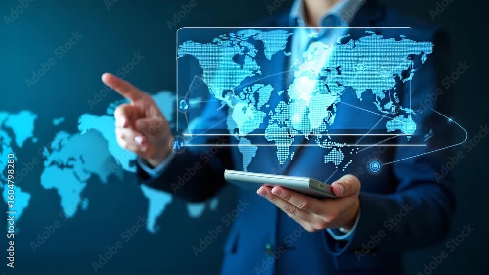 Poster professional stock photo: low cost cross border transfers with streamlined digital processing, secur