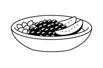 Avocado Salad Bowl With Black Beans Tomato And Herbs