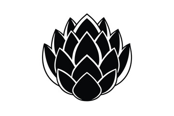 Artichoke With Layered Leaves Flat Design