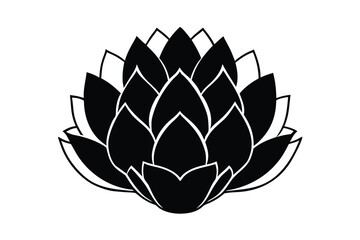 Artichoke With Layered Leaves Flat Design