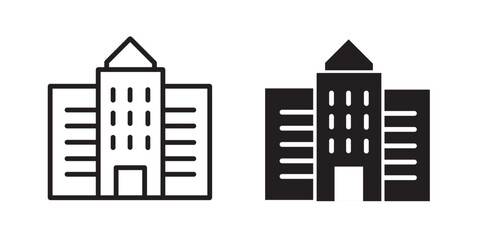 Architectural Landmark Icon – Minimal Line Art Skyscraper