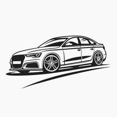 black sports car