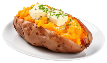 PNG Baked sweet vegetable potato food.
