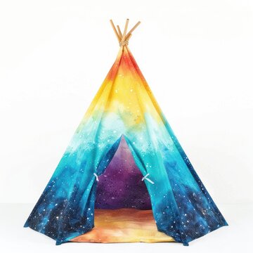 Colorful teepee playhouse