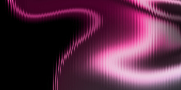 Luxury abstract background with reeded glass texture in pink and magenta tones, featuring vertical lines and glossy flow, perfect for cosmetic visual, fashion branding or elegant product presentation