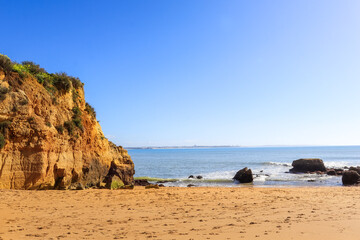 Batata Beach (Praia da Batata) in in Lagos, Algarve, Portugal	
