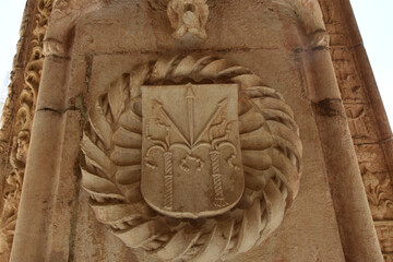 Ecusson, Monastère des Jeronimos, Monastère des heronimytes, Lisbone, Portugal. 