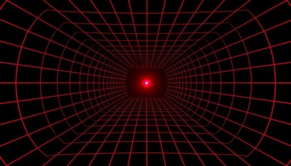 Red grid tunnel effect