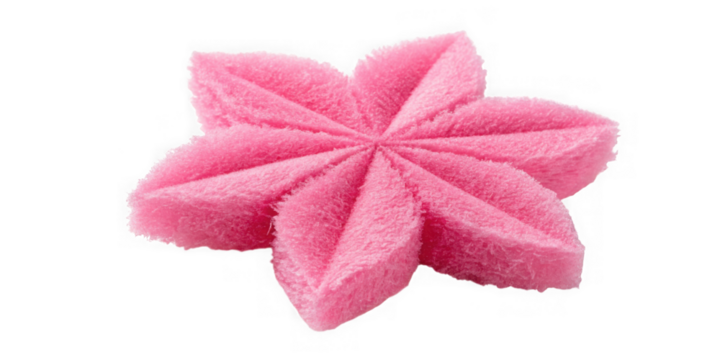 A delicate pink sugar flower confection isolated on transparent background - Powered by Adobe