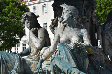 Fontaine de la place du Rossio, Lisbonne - Portugal