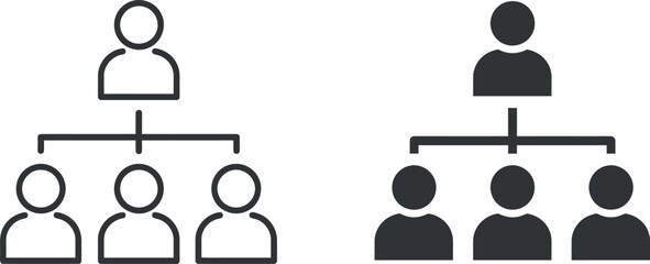 Business organization chart icon