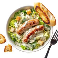 Caesar Salad with Grilled Sausage