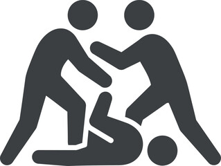 Aggression fight icon conflict struggle violence symbol