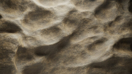 Close-up aerial view of rippled sand dunes, showcasing textures and patterns.