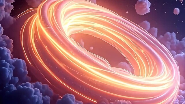 photo adenine magnetise whirlpool where adenine plasm resound pull soft cloth of distance stream comparable fluent silk, transition done tints of smooth golden and lavender, piece the