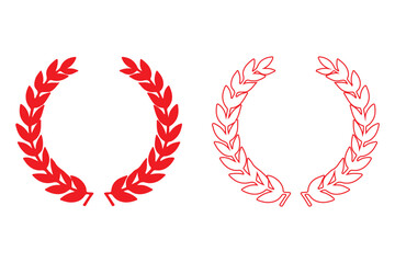 laurel, wreath, wreaths, laurel wreath, leaf, leaves, circle, circular, frame, border, award, achievement, honor, victory, winner, success, emblem, badge, icon, element, design element, silhouette, bl