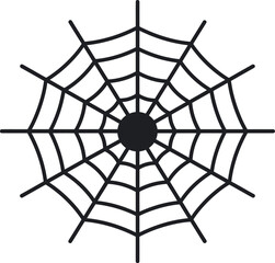 Obraz premium Intricate spider web silhouette halloween decor