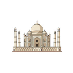 Fototapeta premium taj mahal vector illustration