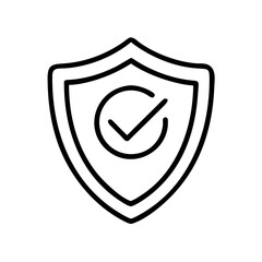 Shield icon with checkmark symbolizing security and protection  