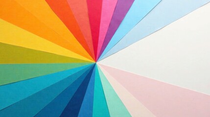 Fototapeta premium Vibrant Spectrum of Hues Arranged in a Sunburst Pattern, Showing a Full Range of Colors from Warm to Cool Shades, Ideal for Design Inspiration and Artistic Projects