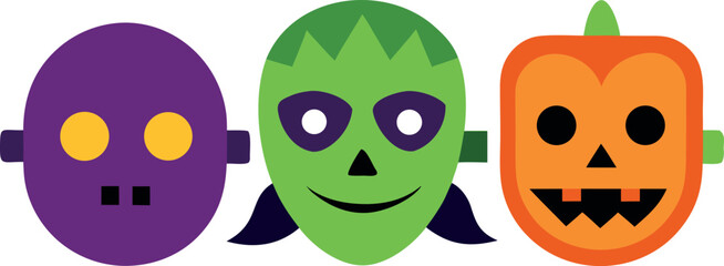 Fototapeta premium Cartoon Halloween Collection Illustration Design for Print or Web