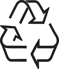 recycle icon on white