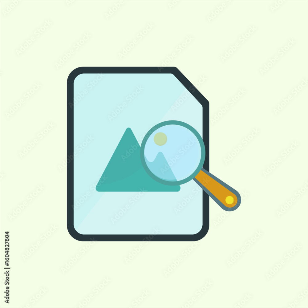 Aufkleber search gallery icon. icon related to design elements. suitable for web site, app, user interfaces,el