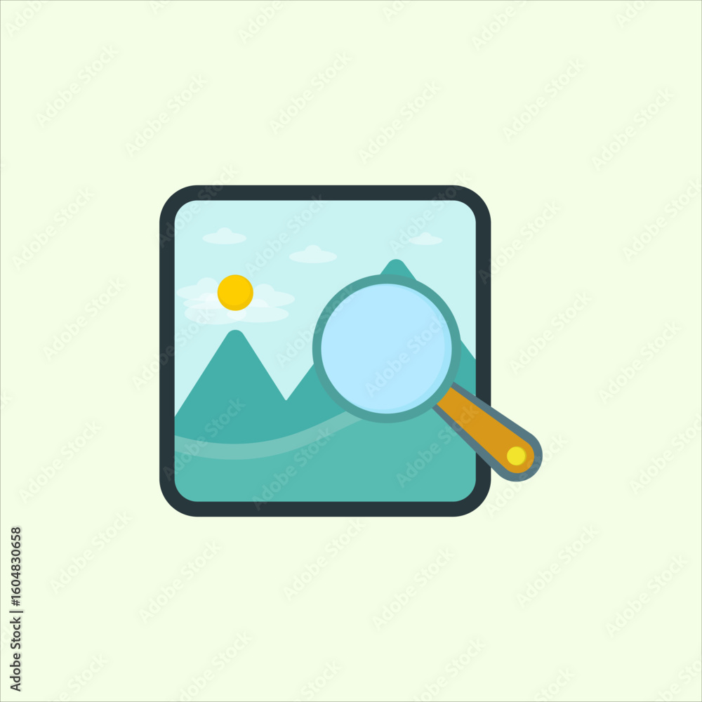 Fototapete Search gallery icon. icon related to design elements. suitable for web site, app, user interfaces,element, printable etc. flat icon style. simple vector design editable