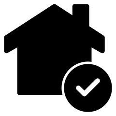 home confirmation solid icon	
