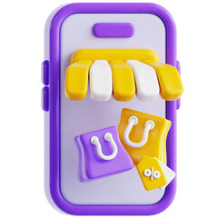 Online Shop 3D Ilustration