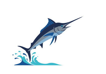 Majestic Marlin Fish in a Powerful Leap.