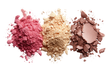 Crushed eyeshadow palettes in three colors