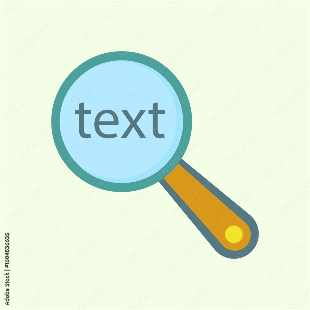 Aufkleber search text icon. icon related to design elements. suitable for web site, app, user interfaces,eleme