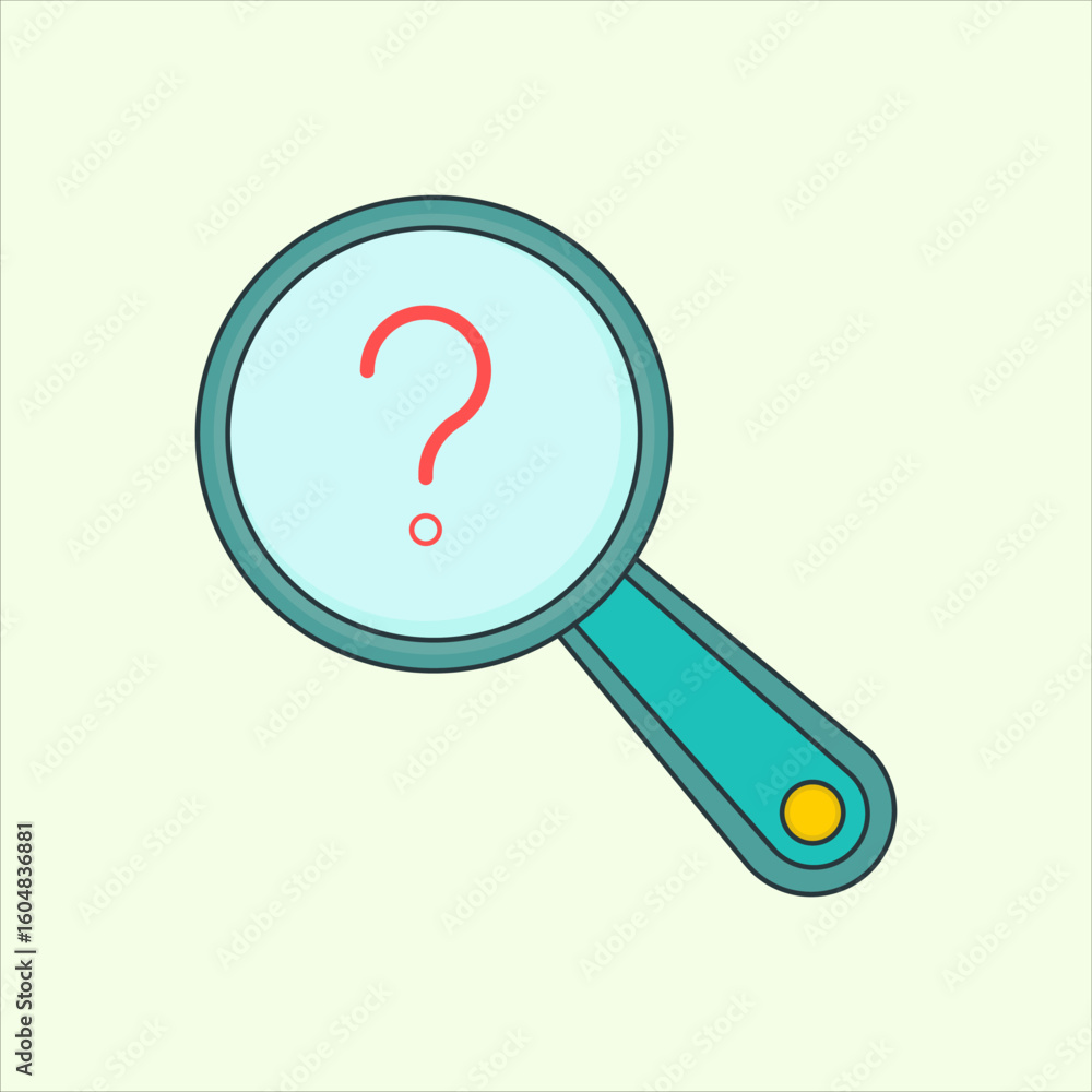 Poster search question mark icon. icon related to design elements. suitable for web site, app, user interfa