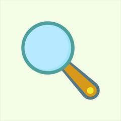 magnifying glass icon. icon related to design elements. suitable for web site, app, user interfaces,element, printable etc. flat icon style. simple vector design editable