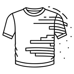 Glitch Style T-Shirt Vector