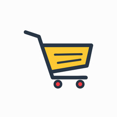 Shopping Cart Icon Vector Graphic for E-commerce and Retail