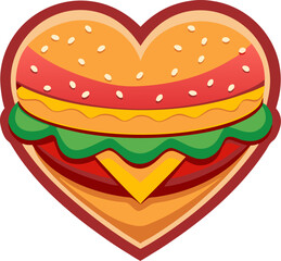 Heart-Shaped Cheeseburger icon