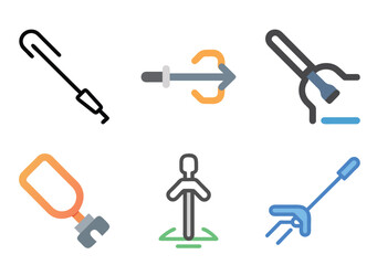 Collection of different types of tools for various applications in vector format