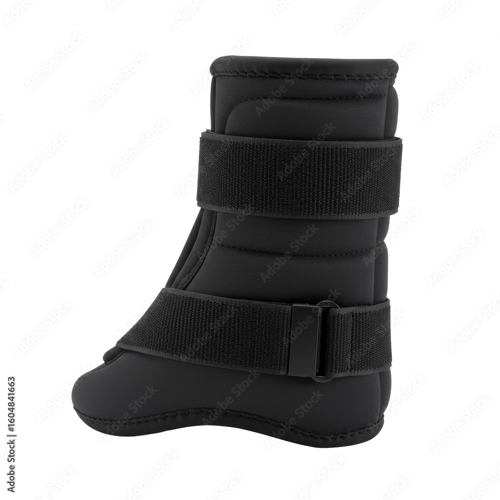 Poster ankle weight made of durable neoprene with visible stitching and secure velcro strap, full object ag