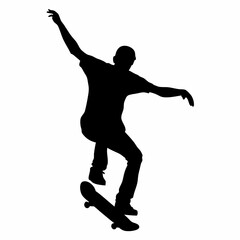 Active Skateboarding Silhouette – Modern Lifestyle Design