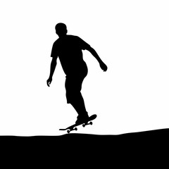 Active Skateboarding Silhouette &ndash; Modern Lifestyle Design