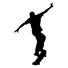Active Skateboarding Silhouette – Modern Lifestyle Design