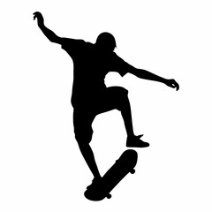Active Skateboarding Silhouette – Modern Lifestyle Design