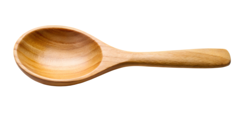 wooden spoon on transparent background
