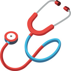 Vibrant cartoon stethoscope for medical graphics